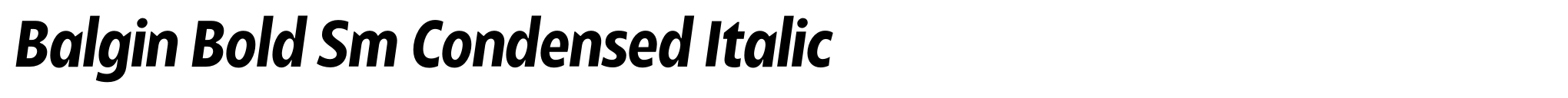 Balgin Bold Sm Condensed Italic image